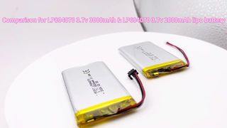 604070 3,7 V 2000 mAh VS 804070 3,7 V 3000 mAh Lipo-Batteriezellen