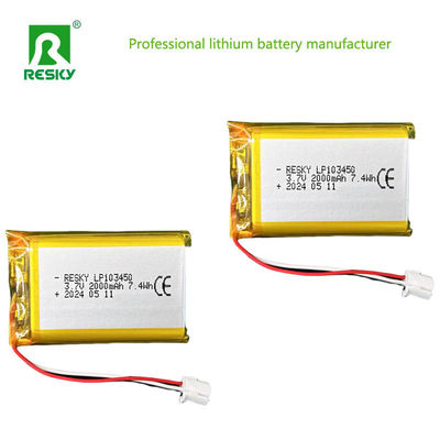 kaufen Platte Lithium-Polymer-Batteriezelle 523450 603450 803450 103450 3,7v 2000mAh Lipo-Batterien online manufacture