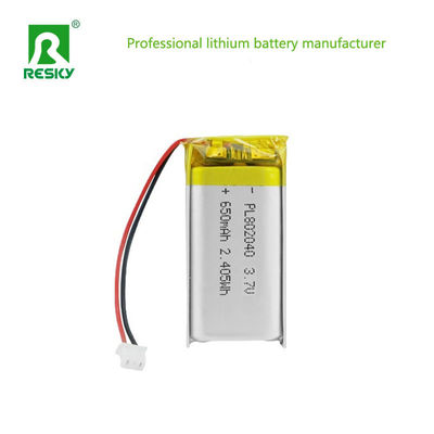 kaufen Solar Lithium Cell 802040 3.7V 650mAh Rechargeable Lithium Ion Polymer Battery For Bauty Device Online-Herstellung