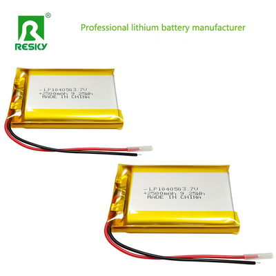 kaufen Solarbatteriezelle 104050 3,7 V 2500 mAh 9,25 Wh wiederaufladbare LiPolymer-Batterie für Bluetooth-Lautsprecher Online-Herstellung