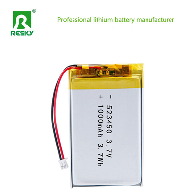 kaufen Leistung Lithiumbatterie Zelle 523450 3,7v 1000mAh 3,7Wh Wiederaufladbare Li-Polymer-Batterie Online-Herstellung