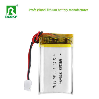 kaufen Lithium-Ionen-Polymer-Akkuzelle 502035 3,7 V 300 mAh 350 mAh 1,11 Wh wiederaufladbare Batterien Online-Herstellung