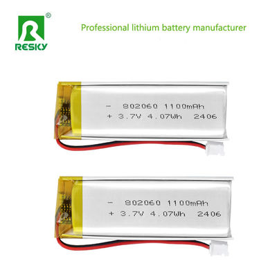 kaufen Lithium-Polymer-Akkuzelle 802060 3,7 V 1100 mAh 4,07 Wh Solar-Lipo-Batterien für den Stromzähler Online-Herstellung