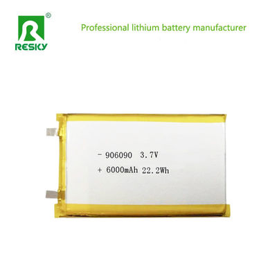 kaufen Power Lipo Batterie 906090 3,7 V 6000 mAh 22,2 Wh Wiederaufladbare Lithium-Ionen-Polymer-Batterie für Smart Lock Online-Herstellung