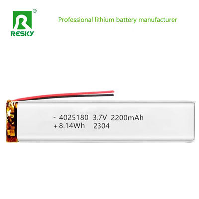 kaufen Lithium Ion Polymer Battery 4025180 3.7v 2200mAh 8.14wh Rechargeable Li-ion Battery Cell Online-Herstellung