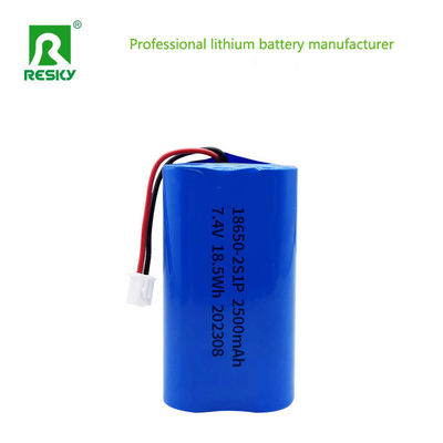 kaufen Lithium Ion Battery 18650 2s 7.4V 2500mAh 18.5wh Li-ion Rechargeable Batteries Online-Herstellung