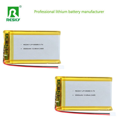 kaufen Lithium Ion Battery Cell LP105060 3.7V 3500mAh 12.95wh Solar Rechargeable Lip Battery Pack Online-Herstellung