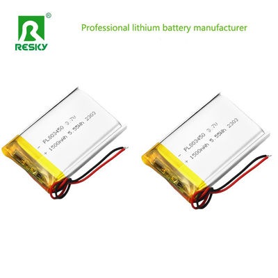 kaufen Square Lipo Battery Cell 803450 3.7v 1500mAh 5.55wh Solar Rechargeable Lithium Polymer Battery Online-Herstellung