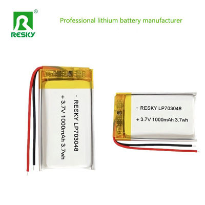 kaufen Power Lipo Battery RESKY LP703048 3.7v 1000mAh 3.7Wh Rechargeable Lithium Polymer Batteries Online-Herstellung