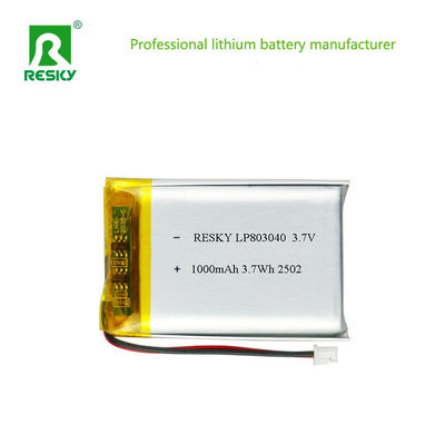 kaufen Square Li-polymer Battery LP803040 3.7V 1000mAh 3.7wh Pouch Power Lithium Ion Battery Cell Online-Herstellung