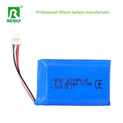 Wiederaufladbare Lithium-Polymer-Batterie 103450 2p 4000mAh 3.7V Für PDA