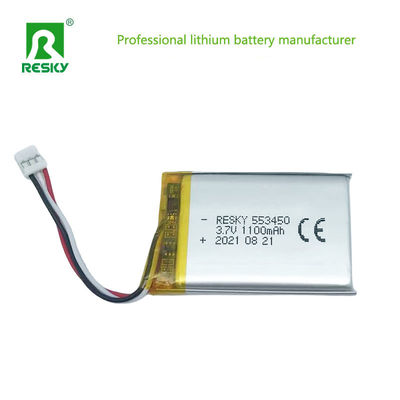 Lithium-Polymer-Flachbatteriezelle 553450 603450 3,7V 1100mAh 4,07wh