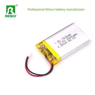 Solar Lithium Polymer Batteriezelle 703048 1000mAh 3.7V Für Unterhaltungselektronik