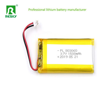 Prismatische Lithium-Polymer-Batteriezelle 803060 3.7V 1500mAh 5.55wh für Haustier-Locator