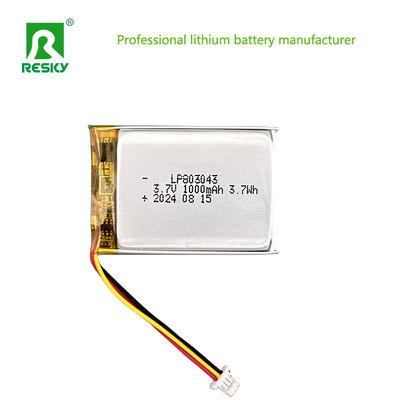 Tasche Solar Lithium Polymer Batteriezelle 803040 3,7V 1000mAh 3,7wh Leistung