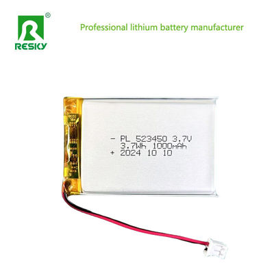 Zylindrische Lipo-Akkuzellen 523450 603450 3,7 V 7,4 V 1000 mAh