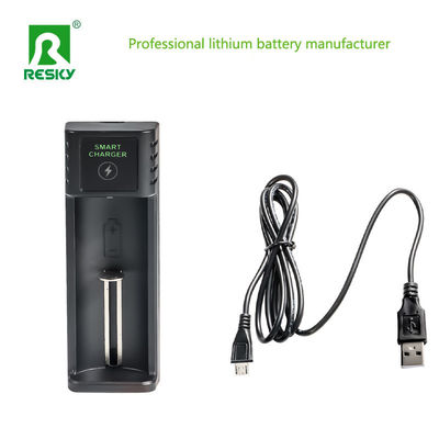 18650 26650 21700 Lithium-Ionen-Batterie USB-Ladegerät Einfach-Slot Smart Wiederaufladbar 4.2V
