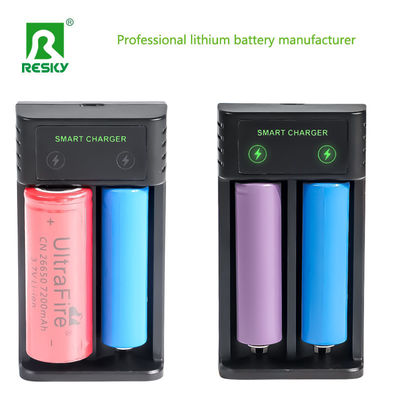 Smart USB Wiederaufladbare Batterie Ladegerät 2 Schlitze für Taschenlampenbatterien