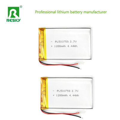 Leistung Lipo-Batterie 503759 3.7v 1200mAh 4.44wh Wiederaufladbare Lithium-Ionen-Batterie