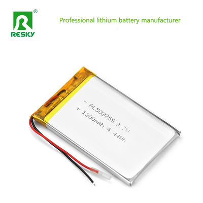 Lithium-Ionen-Solarzelle 503759 3.7v 1200mAh wiederaufladbare Li-Poymer-Batterie