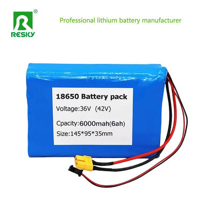 Elektro-Scooter Batteriepaket 36V 6Ah 10s3p Wiederaufladbare 18650 Li-Ionen-Batterie