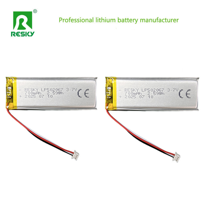 Wiederaufladbare Lithium-Lipo-Batterie 502067 3.7V 700mAh Lithium-Zelle für Handheld-Schönheitsgeräte