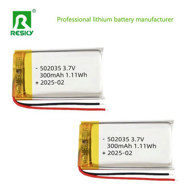 Lithium-Batteriezelle 502035 3.7v 300mAh wiederaufladbare Solar-Li-Polymer-Batterie für Bluetooth-Ohrhörer