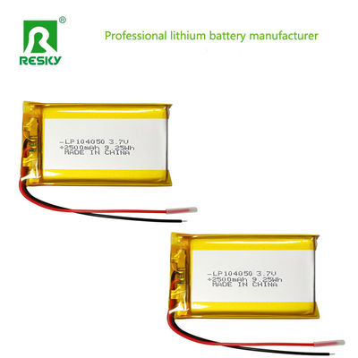 Li-Ionen-Batterie 104050 3.7v 7.4v 2500mAh 9.25wh Wiederaufladbare Lithium-Polymer-Batterie für Hörgeräte