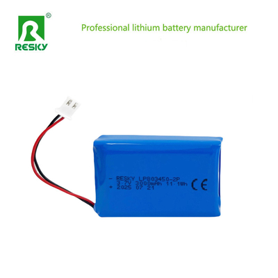 LP803450 2P 3,7V 3000mAh 11,1Wh Wiederaufladbarer Lithium-Polymer-Akkupack für GPS-Tracker
