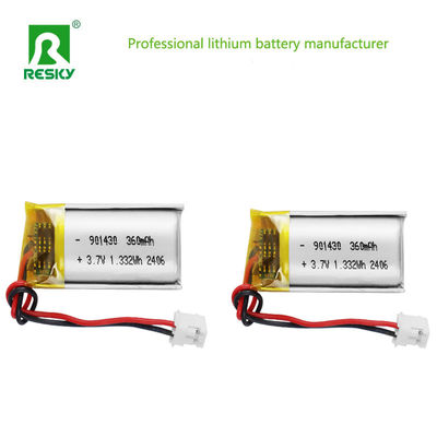 Lithium-Polymer-Akkuzelle 3,7 V 901430 360 mAh 1,33 Wh wiederaufladbarer Lithium-Polymer-Akku